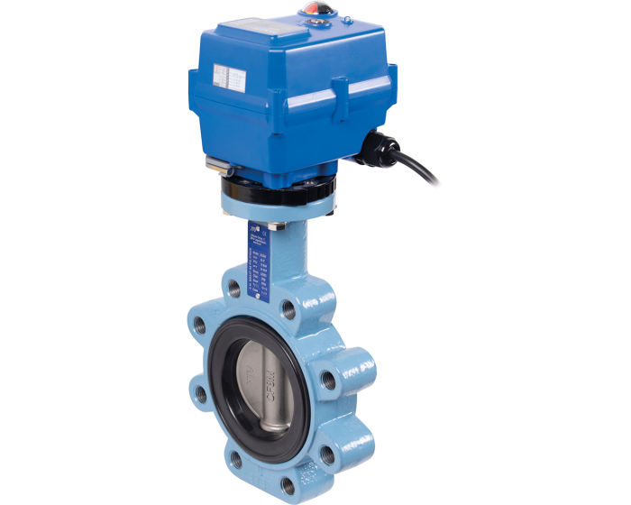 Ductile iron butterfly valve 1160 + TCR electric actuator